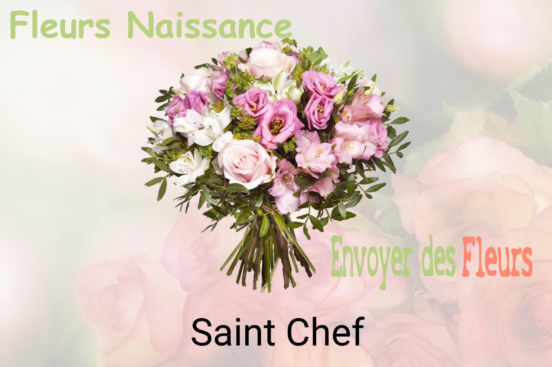 Bouquet de fleurs de naissance livré à Saint-Chef